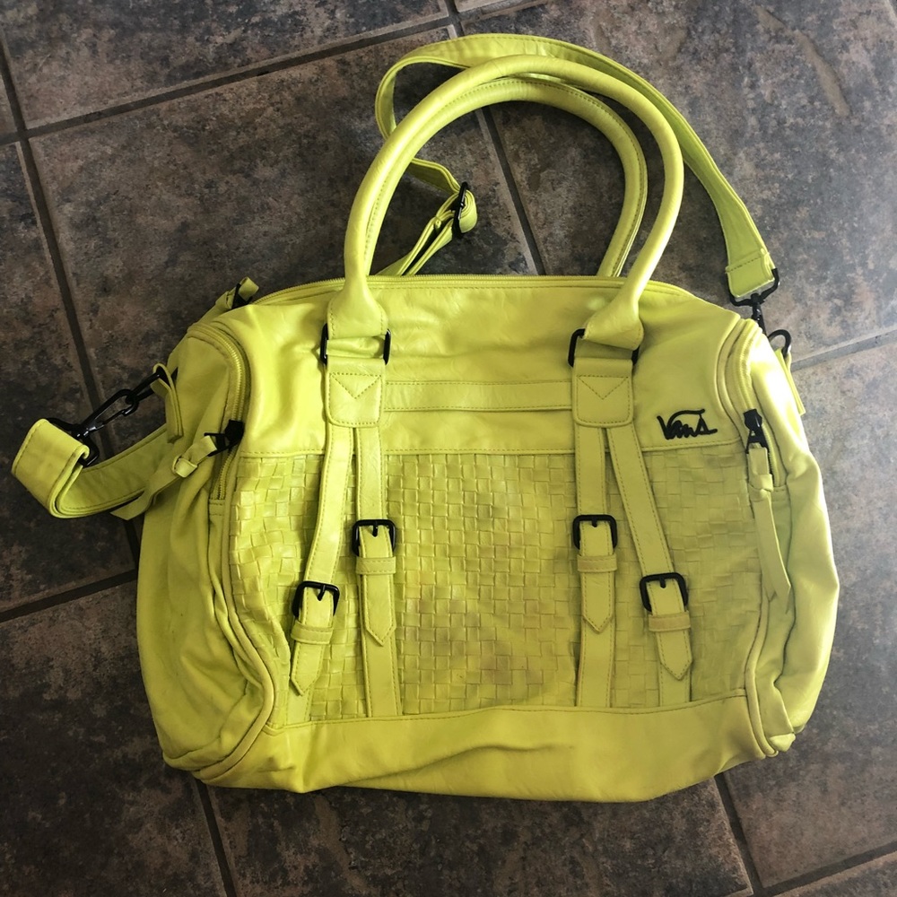 Vans Highlighter Yellow Large Crossbody Purse